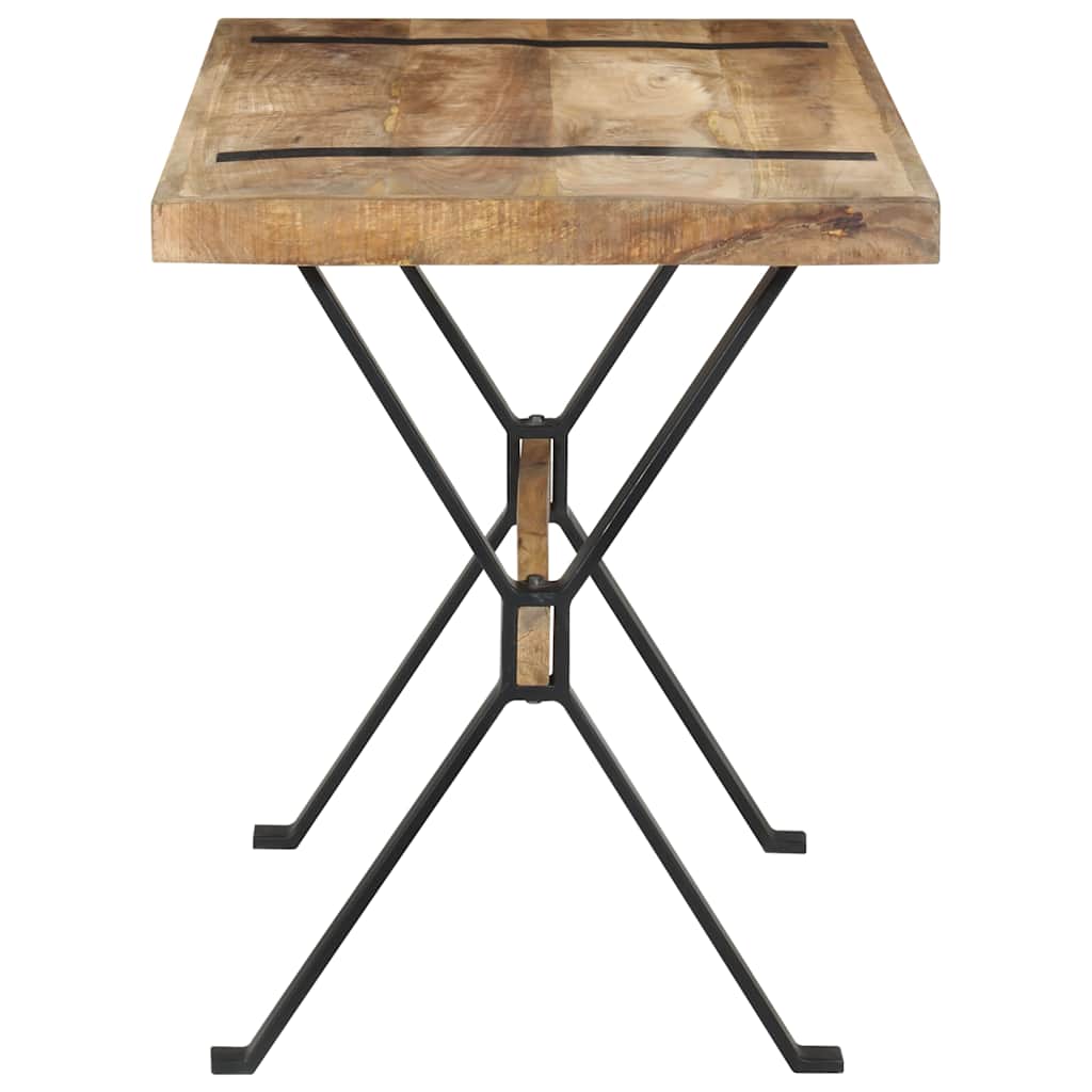 Vidaxl eettafel 120x60x76 cm ruw mangohout