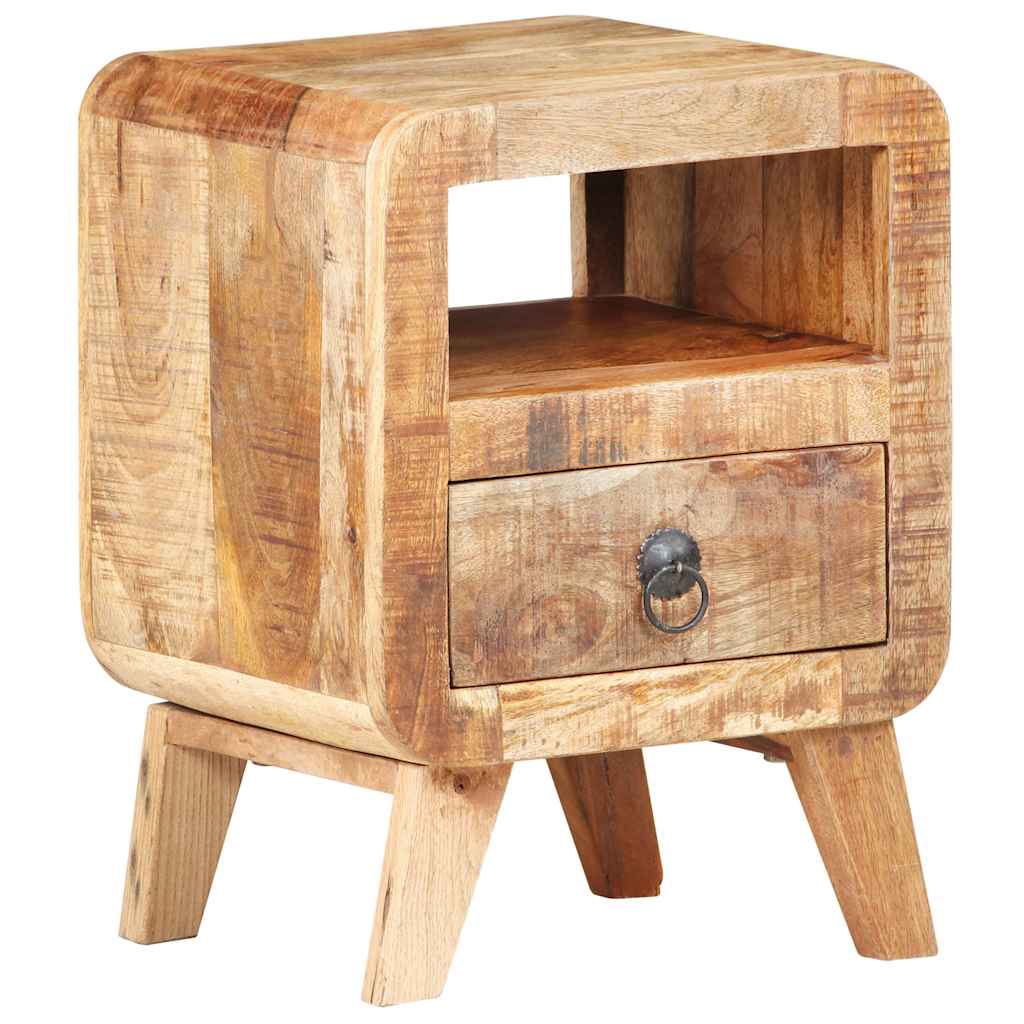 Vidaxl nachtkastje 30x30x41 cm ruw mangohout