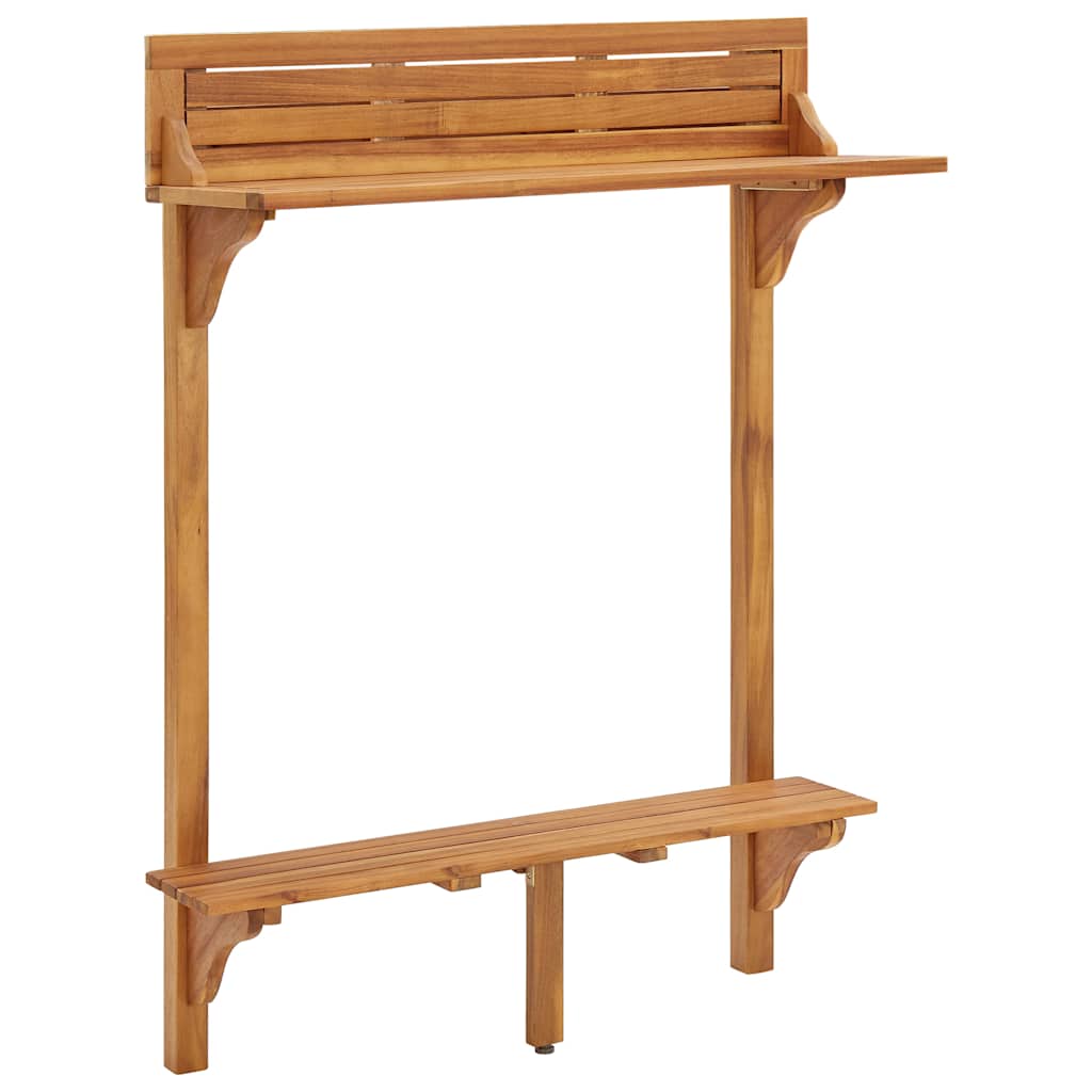 Vidaxl balkonbartafel 90x37x122,5 cm massief acaciahout