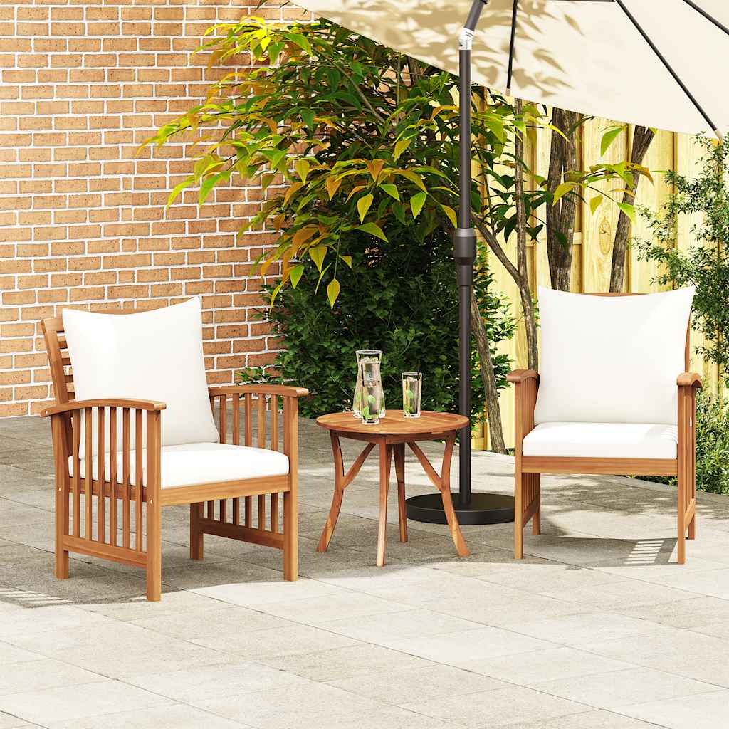 Vidaxl tuinstoelen 2 st met kussens massief acaciahout