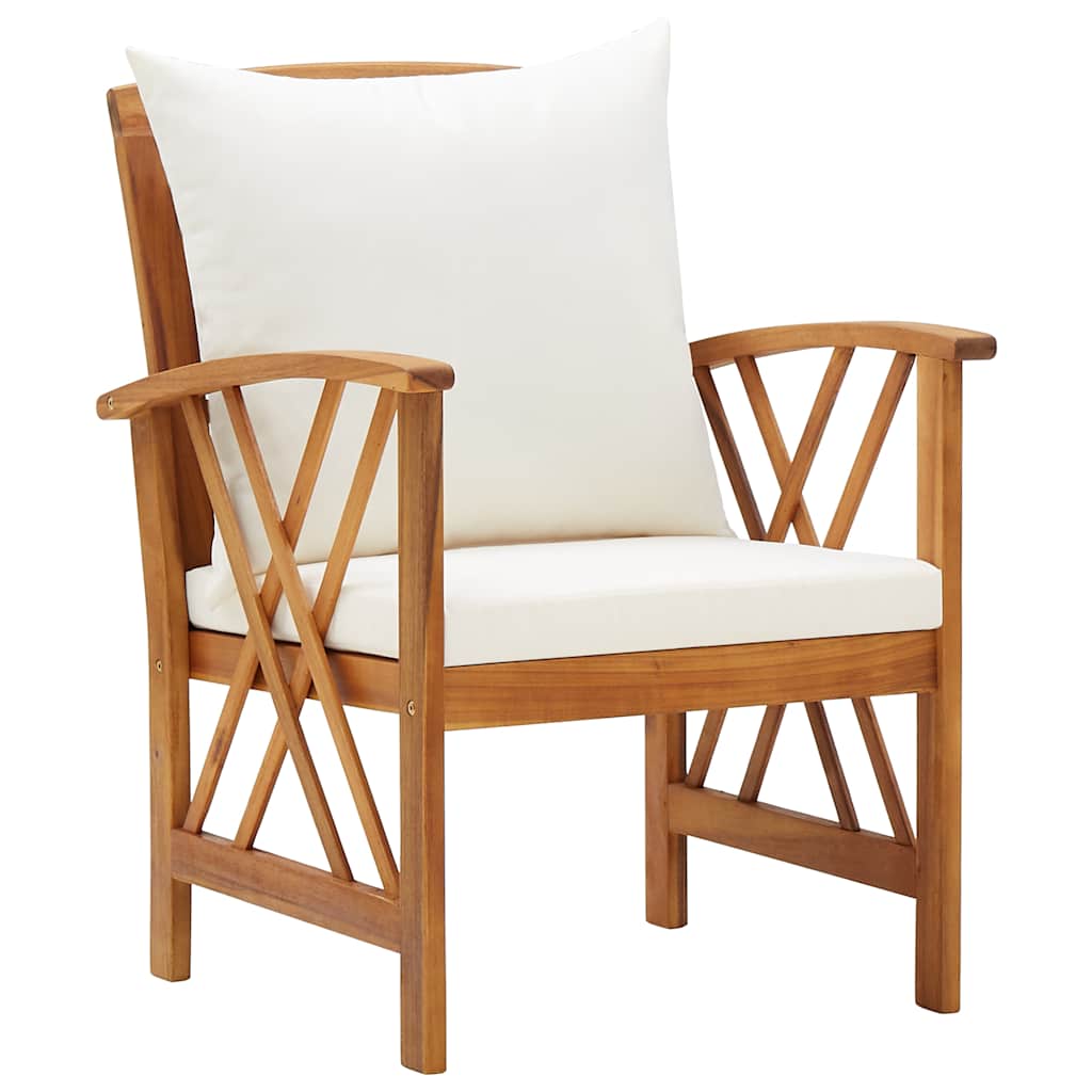 Vidaxl tuinstoelen 2 st met kussens massief acaciahout