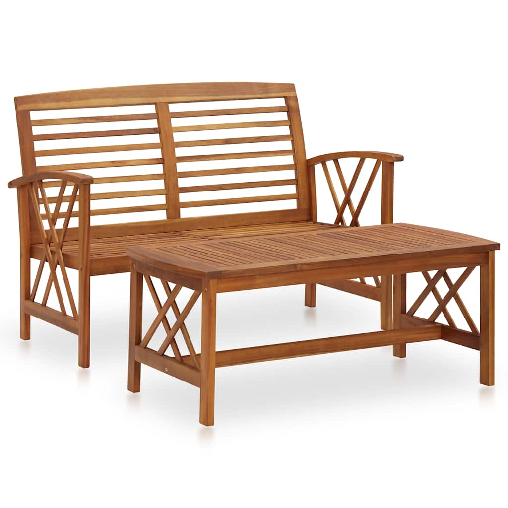 Vidaxl 2-delige loungeset massief acaciahout