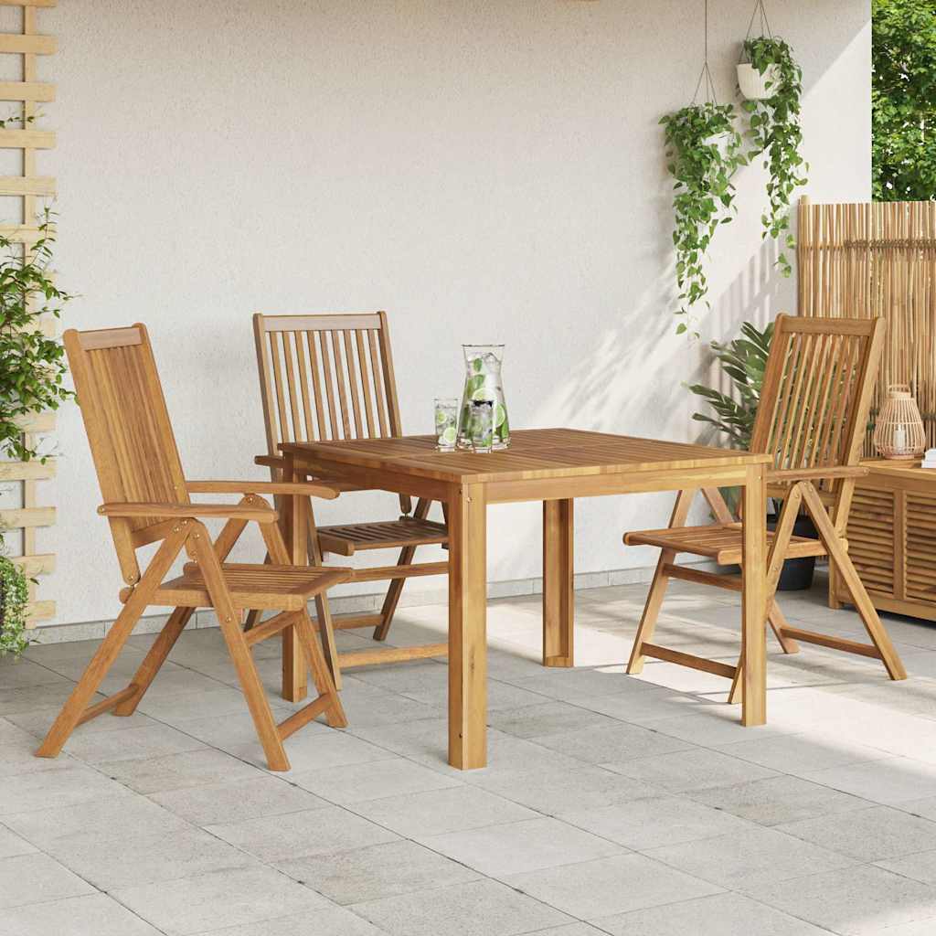 Vidaxl tuinstoelen inklapbaar 3 st massief acaciahout