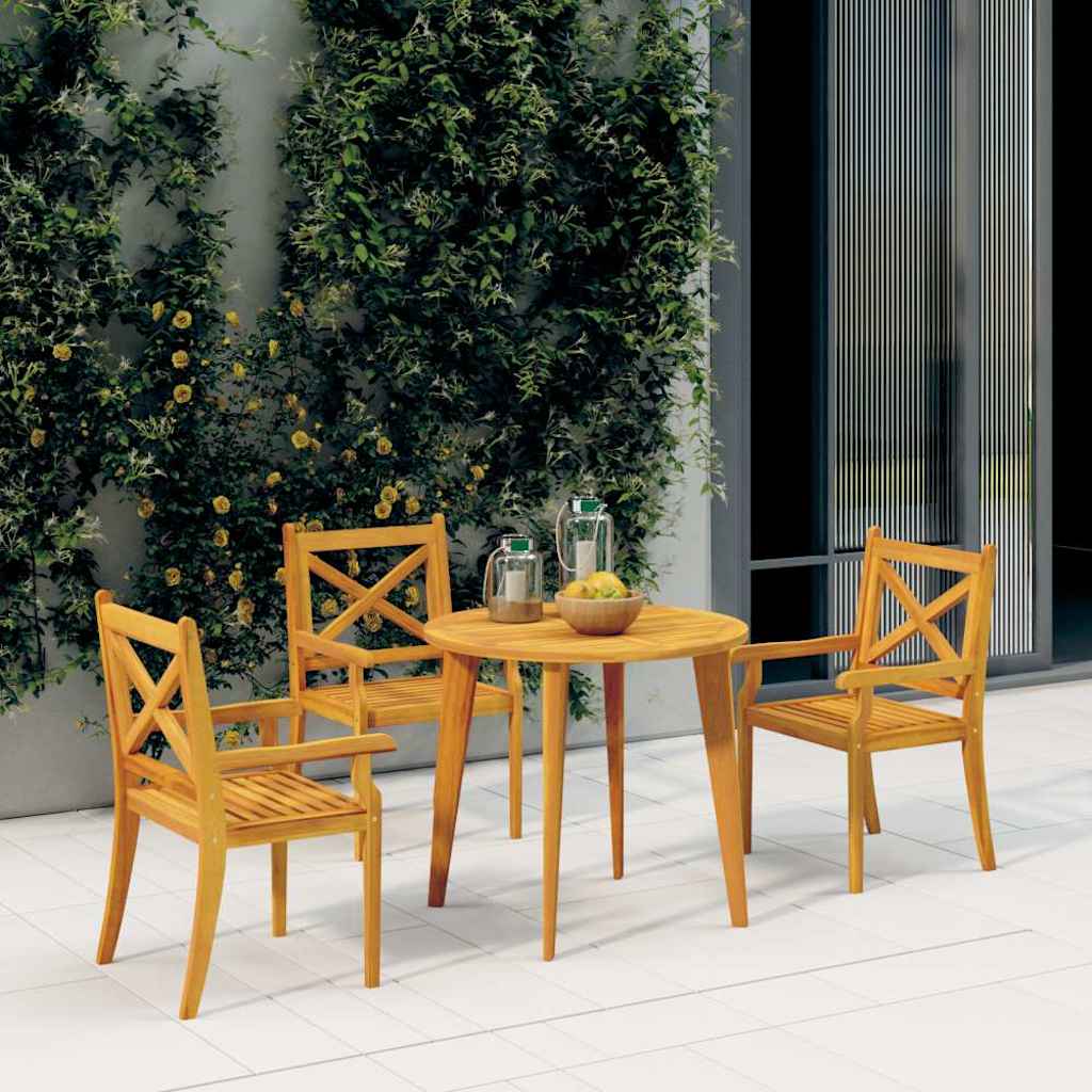 Vidaxl tuinstoelen 3 st massief acaciahout