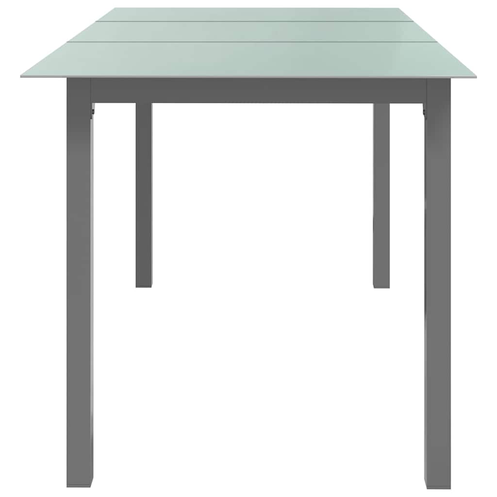 Vidaxl tuintafel 150x90x74 cm aluminium en glas lichtgrijs