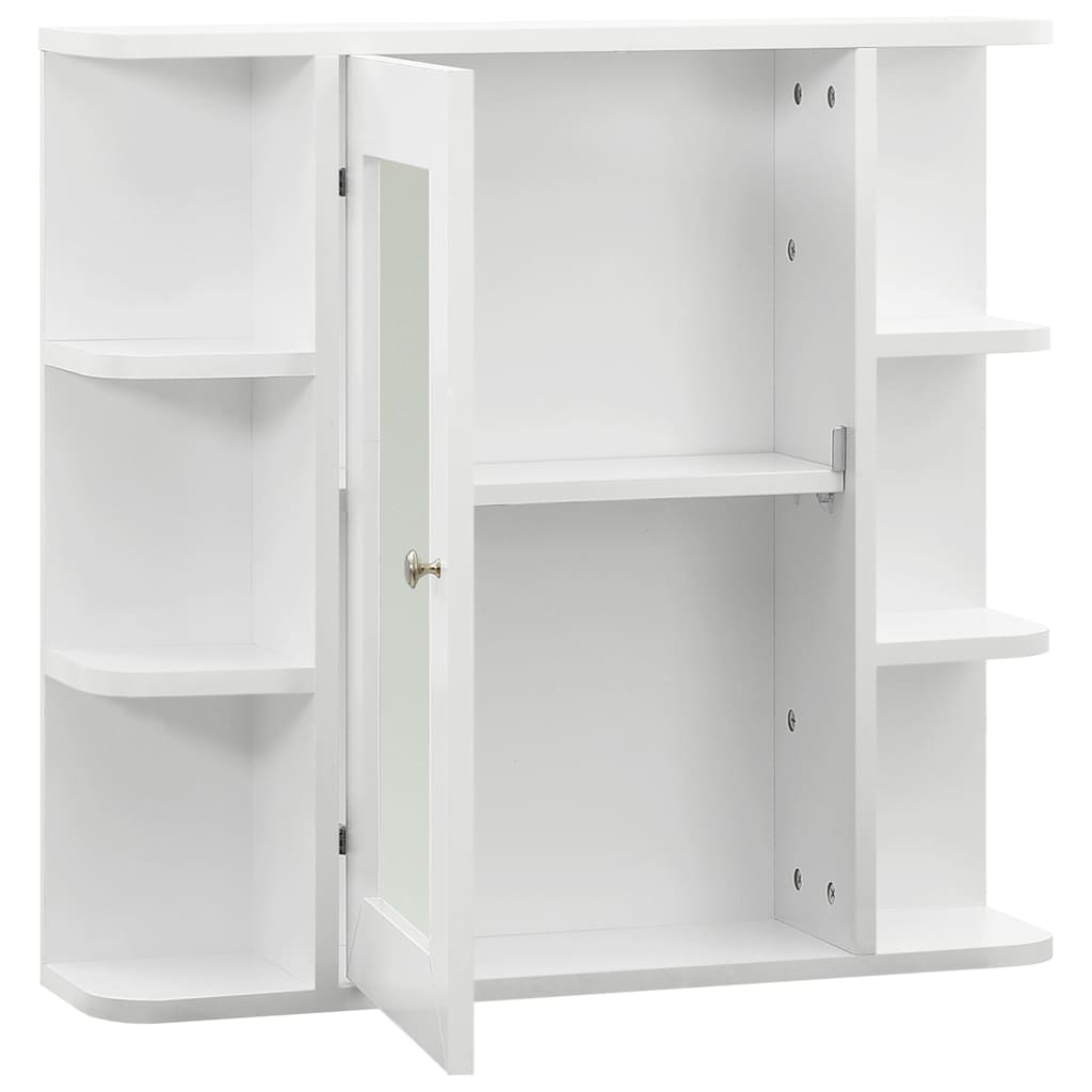Vidaxl badkamerspiegelkast 66x17x63 cm mdf wit