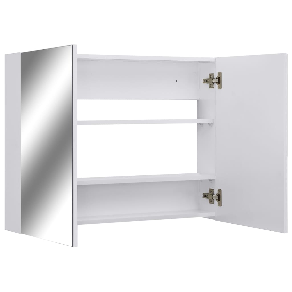 Vidaxl badkamerspiegelkast 80x15x60 cm mdf wit