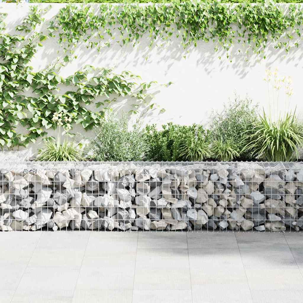 Vidaxl schanskorfmuur met deksels 300x30x50 cm gegalvaniseerd staal