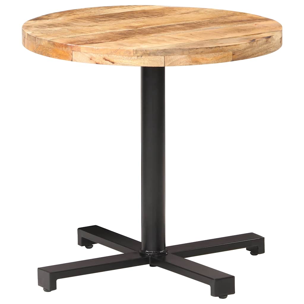 Vidaxl bistrotafel rond ø80x75 cm ruw mangohout