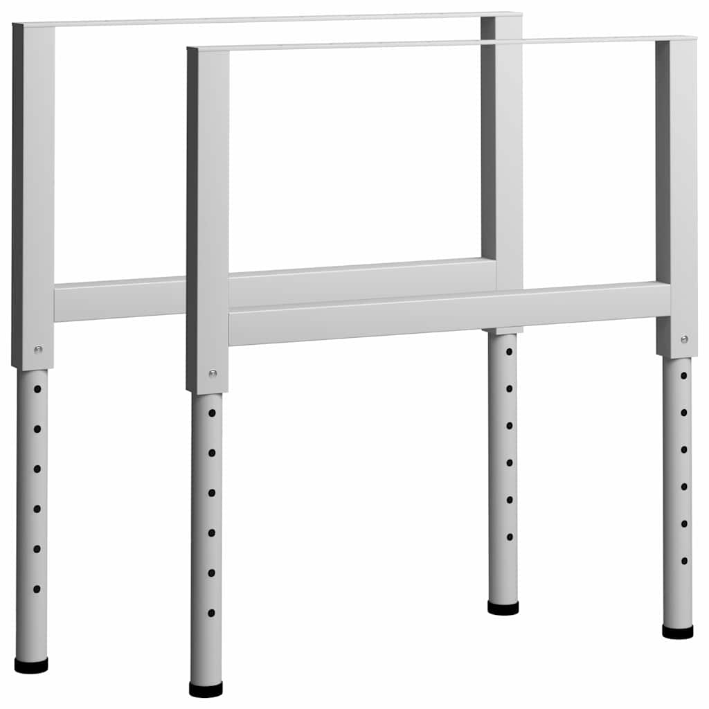 Vidaxl werkbankframes verstelbaar 2 st 85x(69-95,5) cm metaal grijs