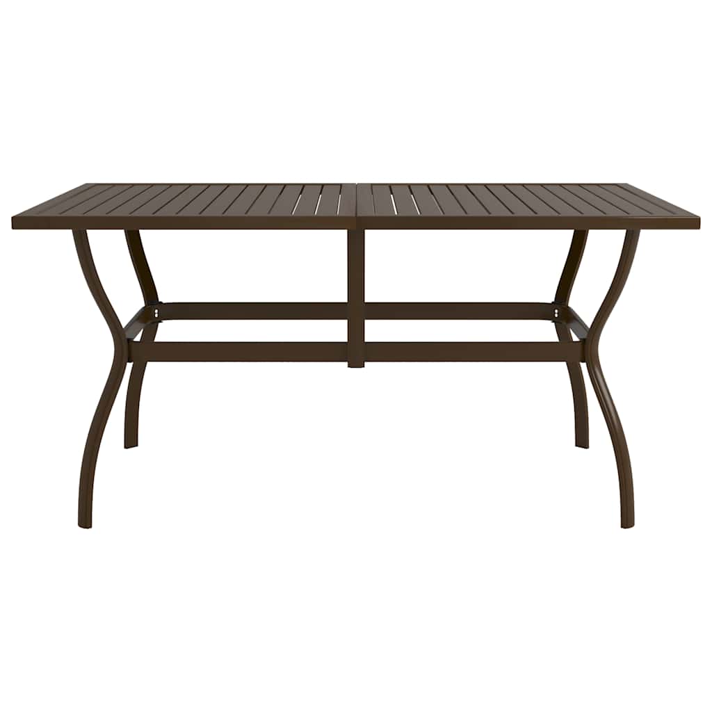 Vidaxl tuintafel 140x80x72 cm staal bruin