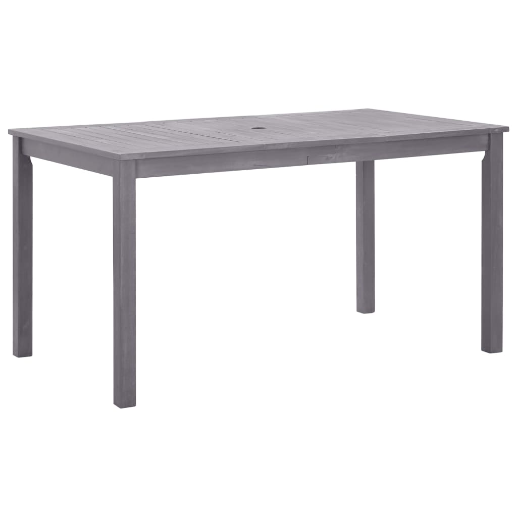 Vidaxl tuintafel 140x80x74 cm massief acaciahout greywash