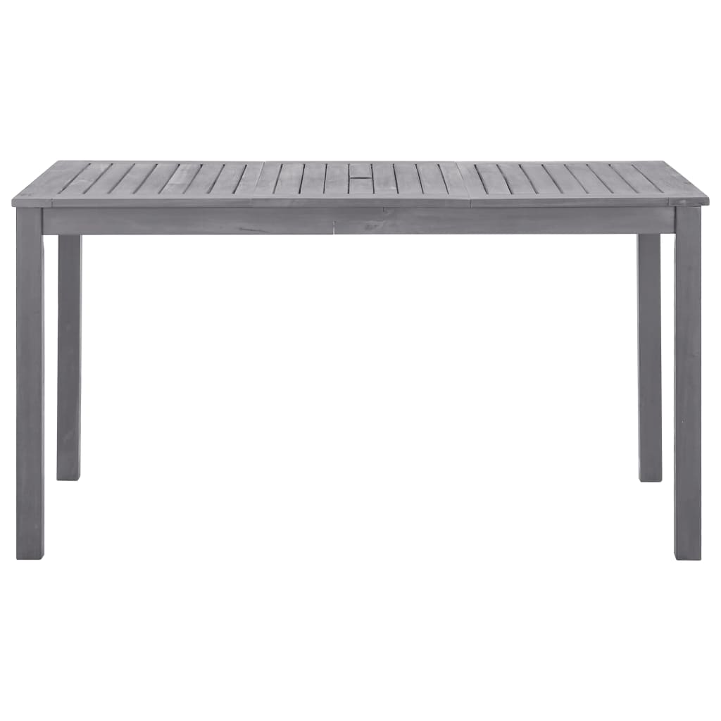 Vidaxl tuintafel 140x80x74 cm massief acaciahout greywash