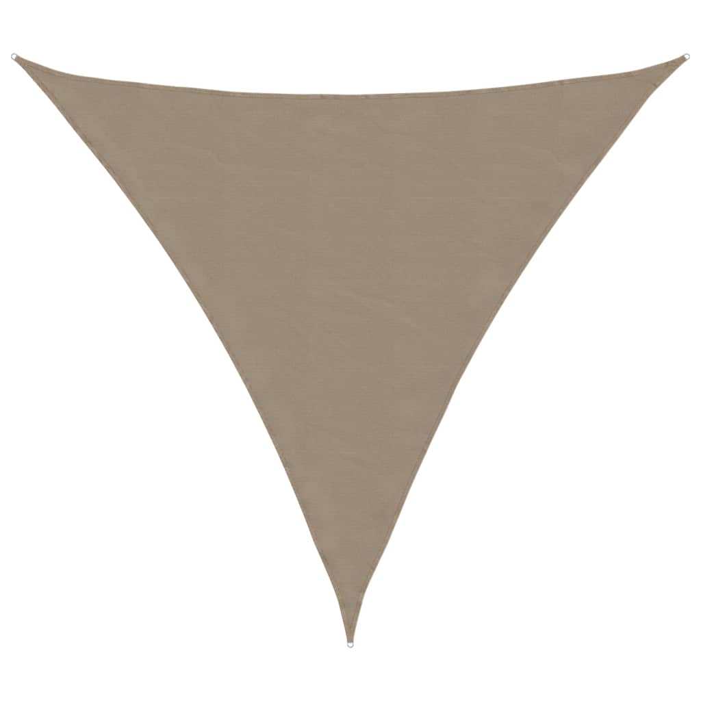 Vidaxl zonnescherm driehoekig 5x5x5 m oxford stof taupe