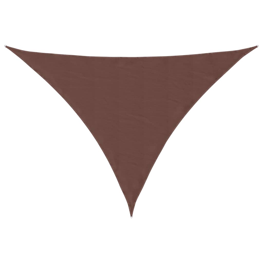 Vidaxl zonnescherm driehoekig 2,5x2,5x3,5 m oxford stof bruin