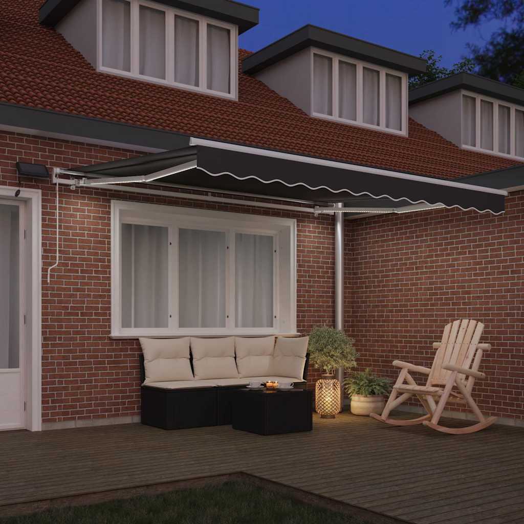 Vidaxl zijde frame met led-striplichten wit 350 x 250 cm aluminium