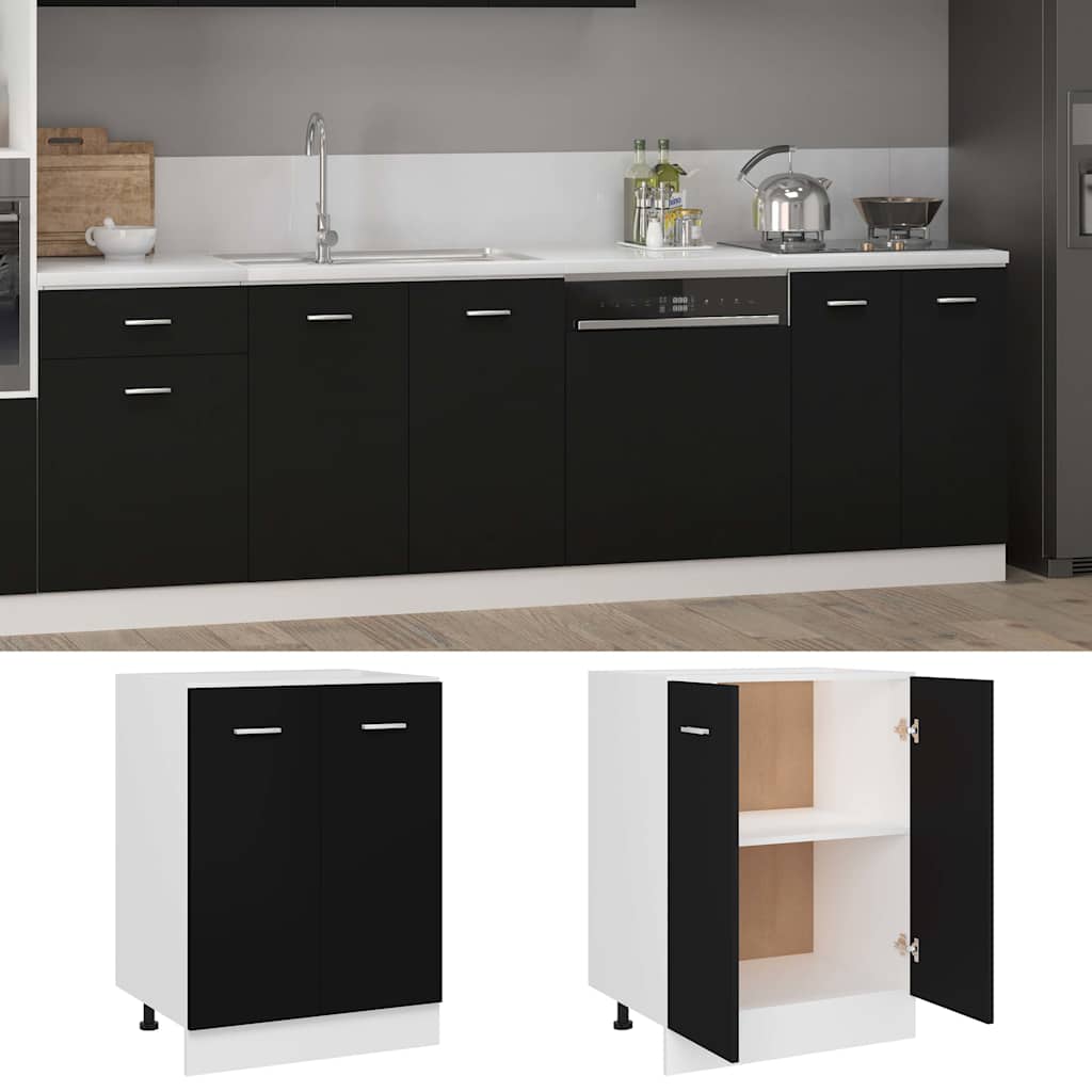 Vidaxl onderkast lyon 60x46x81,5 cm bewerkt hout zwart