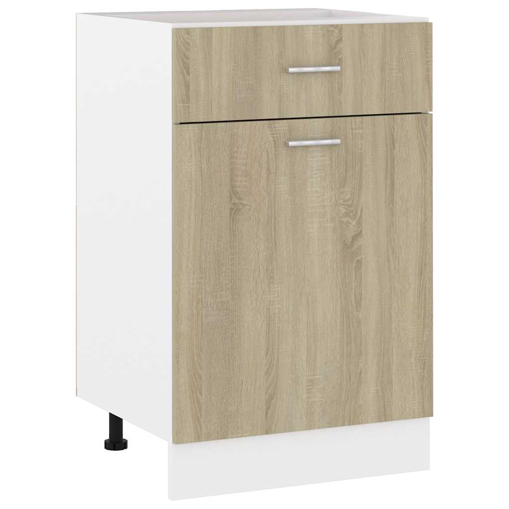 Vidaxl onderkast met lade lyon 50x46x81,5 cm sonoma eikenkleur