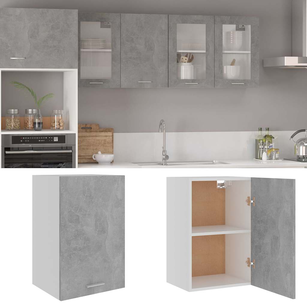 Vidaxl bovenkast lyon 39,5x31x60 cm bewerkt hout betongrijs