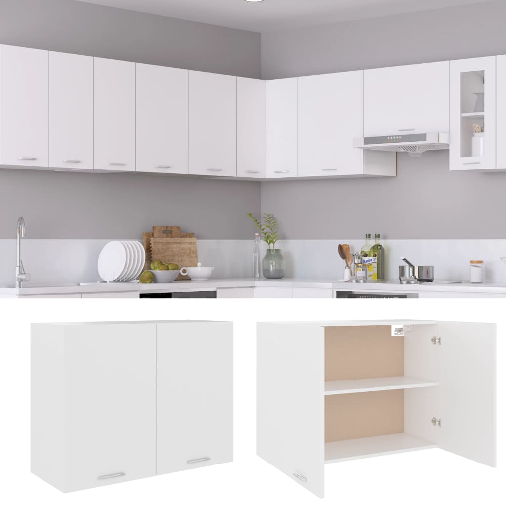 Vidaxl bovenkast lyon 80x31x60 cm bewerkt hout wit