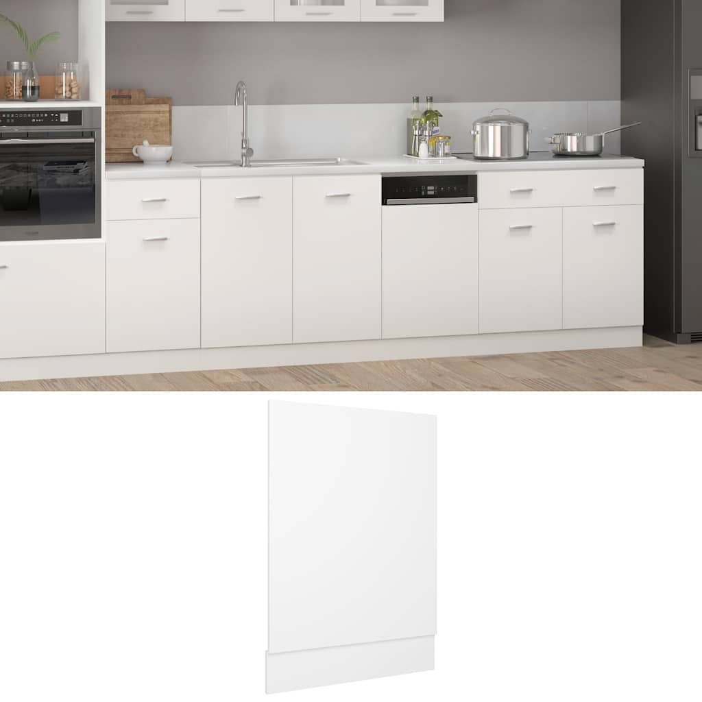 Vidaxl vaatwasserpaneel lyon 45x3x67 cm bewerkt hout wit