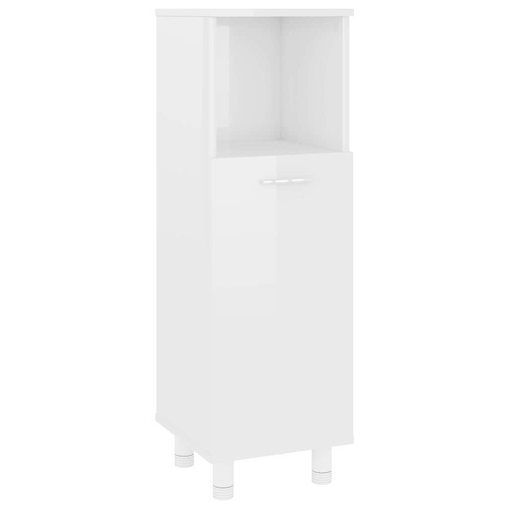 Vidaxl badkamerkast 30x30x95 cm spaanplaat hoogglans wit