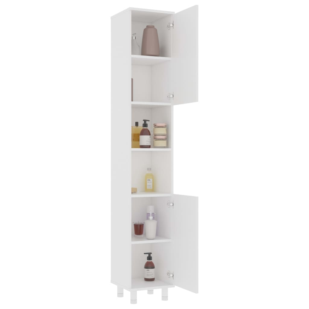 Vidaxl badkamerkast 30x30x179 cm spaanplaat wit
