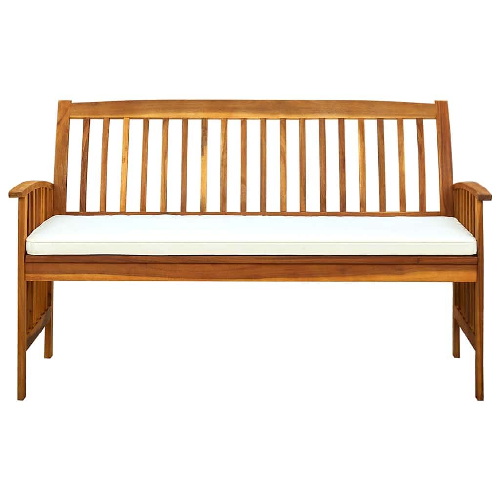 Vidaxl tuinbank met kussen 147 cm massief acaciahout