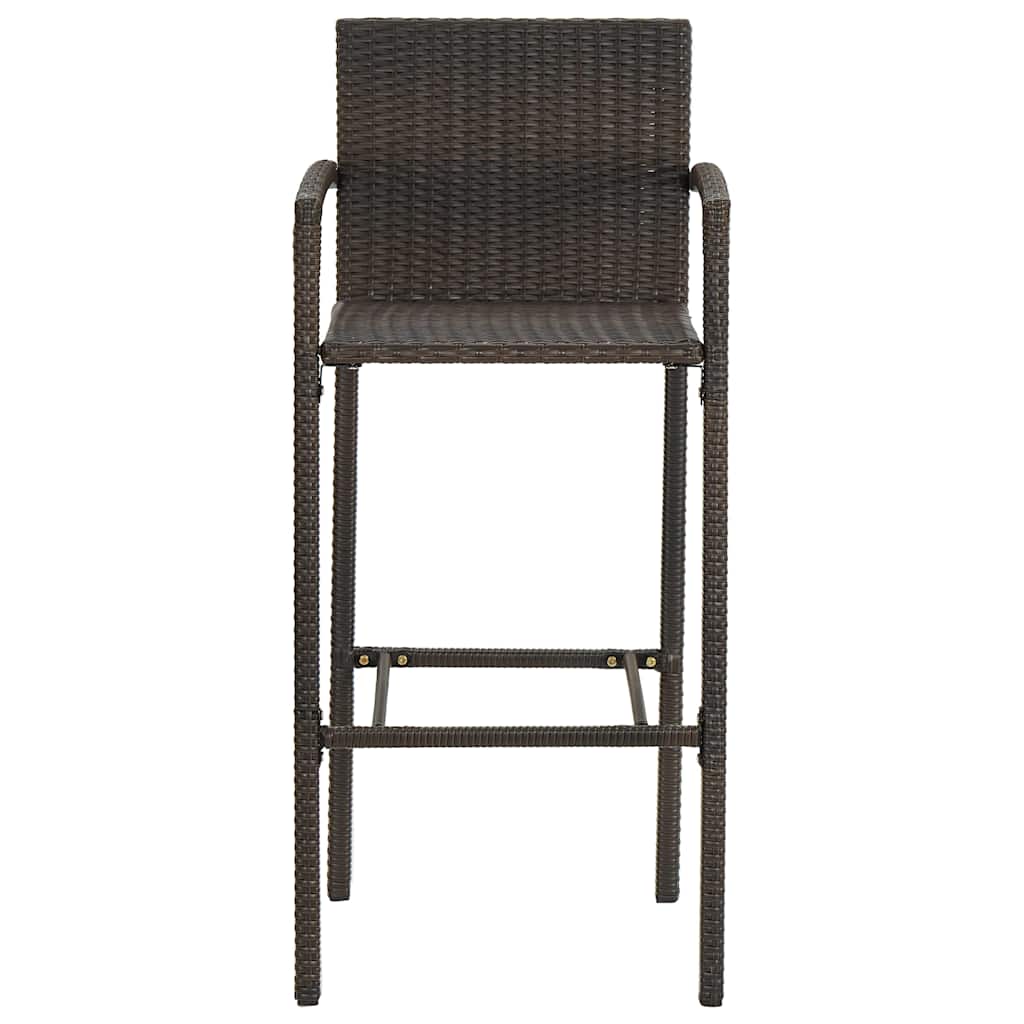 Vidaxl barkrukken 4 st poly rattan bruin