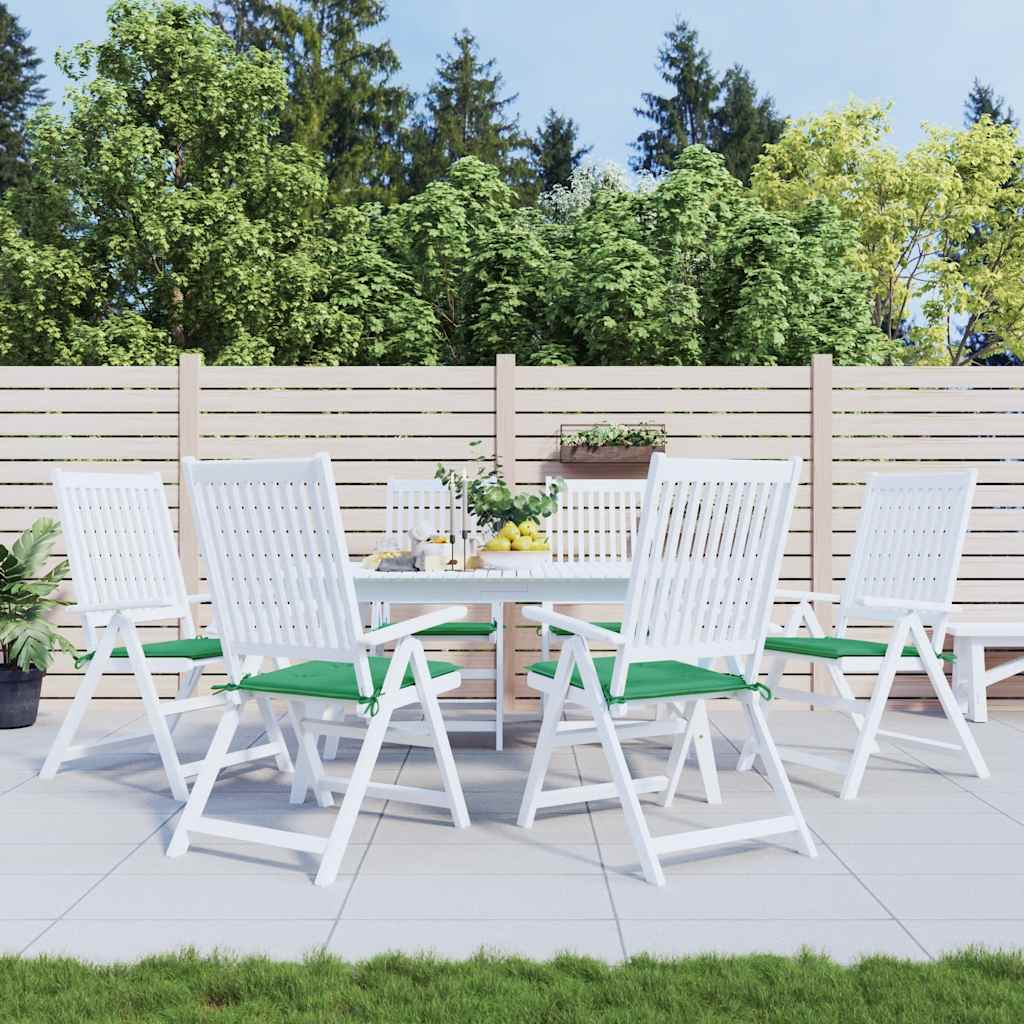 Vidaxl tuinstoelkussens 6 st 40x40x3 cm oxford stof groen