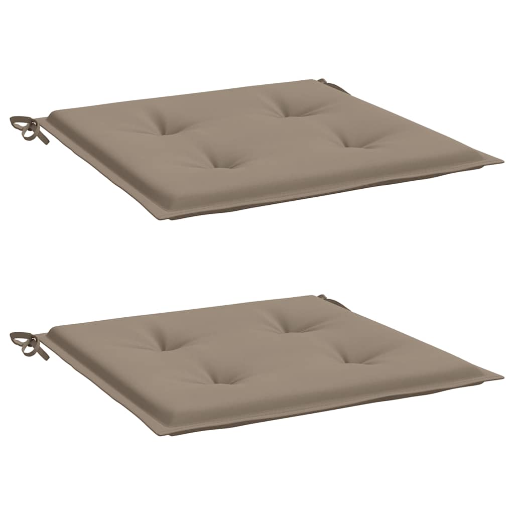 Vidaxl tuinstoelkussens 2 st 40x40x4 cm oxford stof taupe