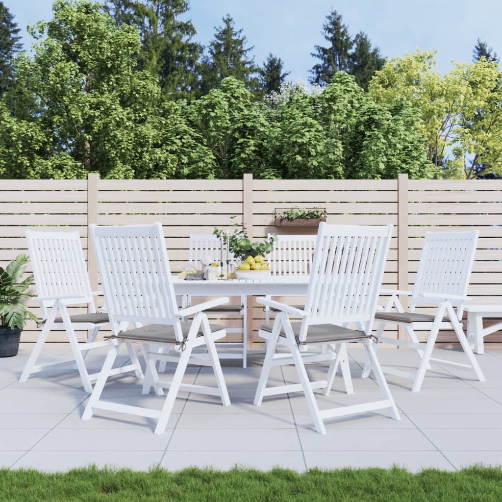 Vidaxl tuinstoelkussens 6 st 50x50x4 cm oxford stof grijs