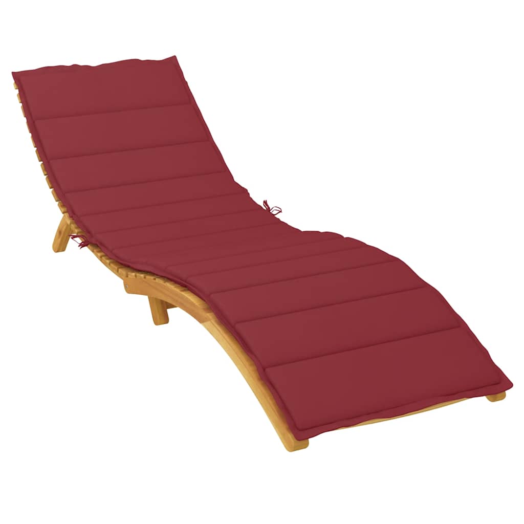 Vidaxl ligbedkussen 200x70x3 cm oxford stof wijnrood