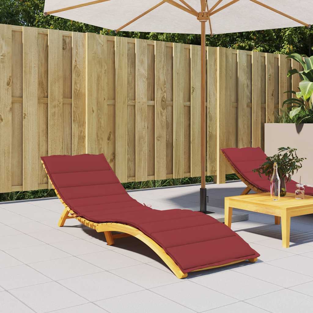 Vidaxl ligbedkussen 200x70x3 cm oxford stof wijnrood