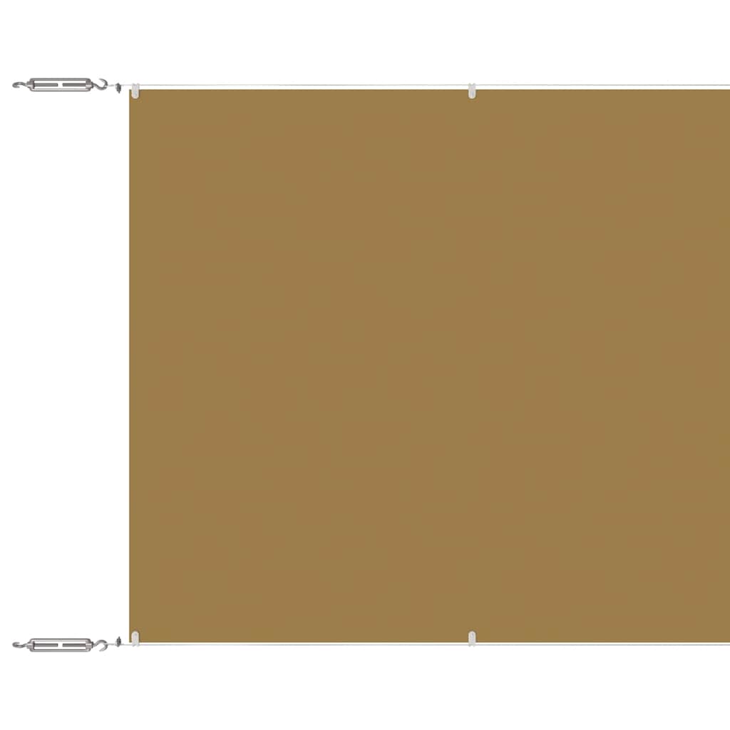 Vidaxl luifel verticaal 140x600 cm oxford stof beige