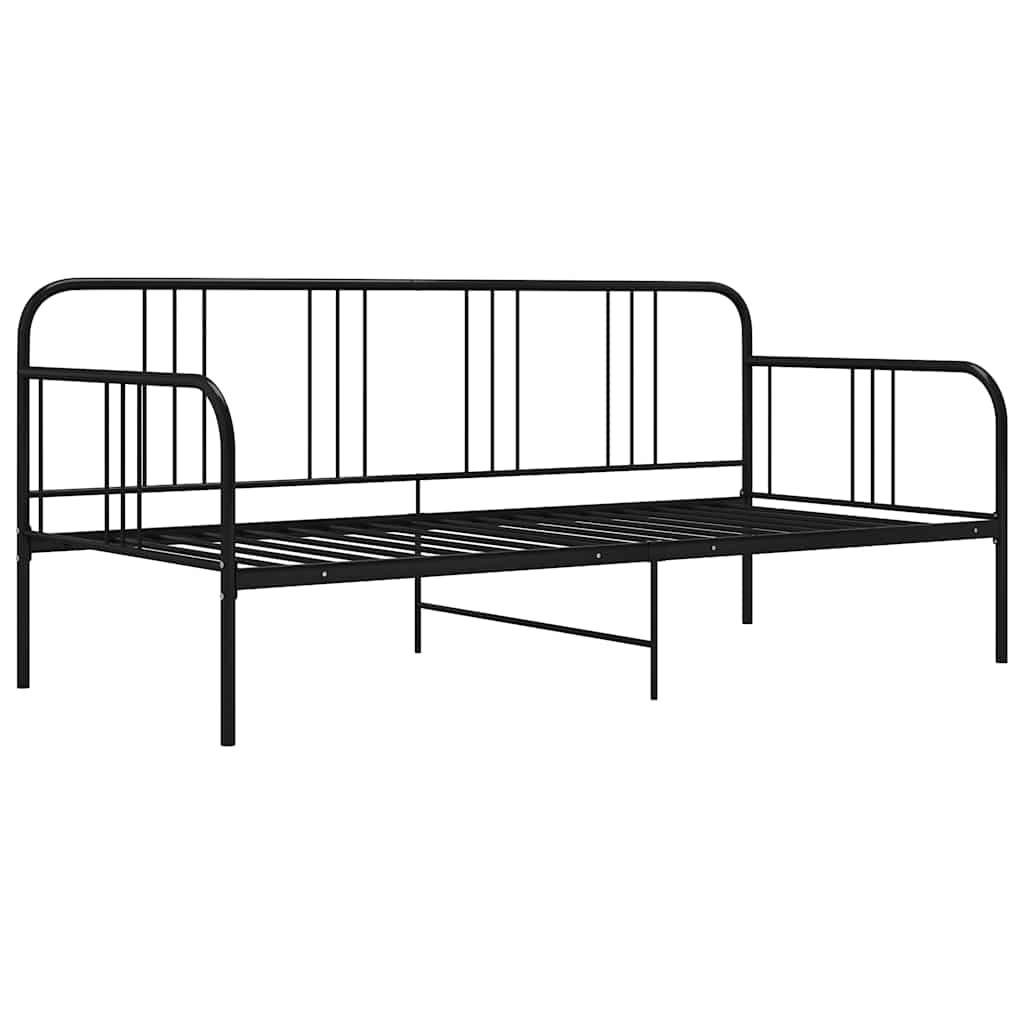 Vidaxl slaapbank metaal zwart 90x200 cm