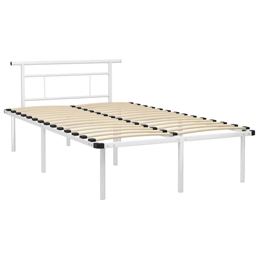 Vidaxl bedframe metaal wit 120x200 cm