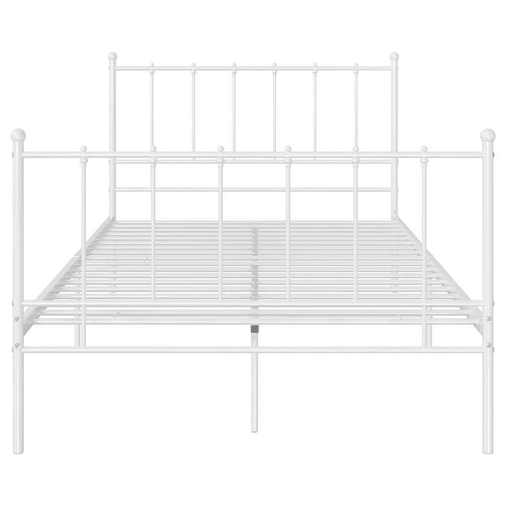 Vidaxl bedframe metaal wit 120x200 cm