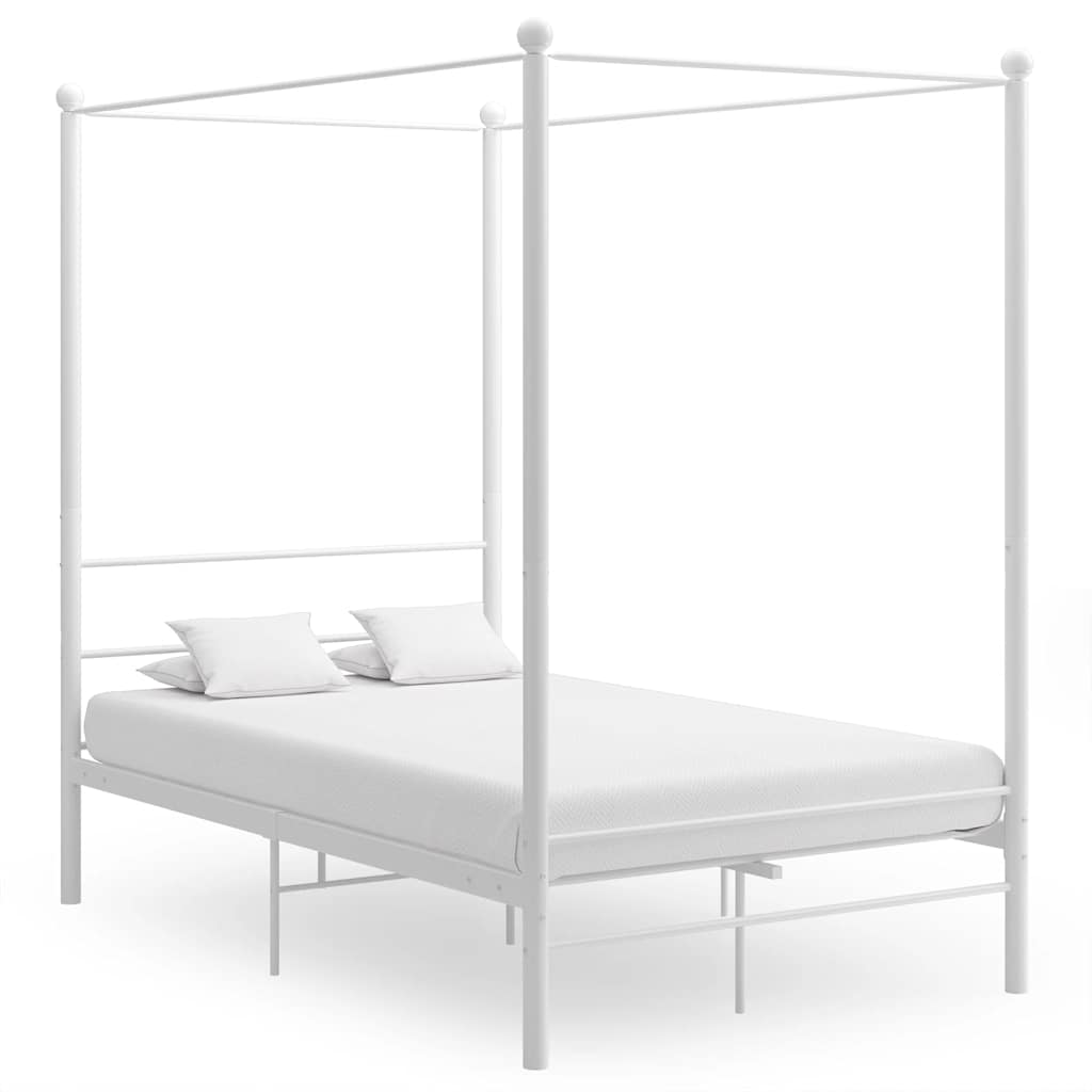 Vidaxl hemelbedframe metaal wit 120x200 cm