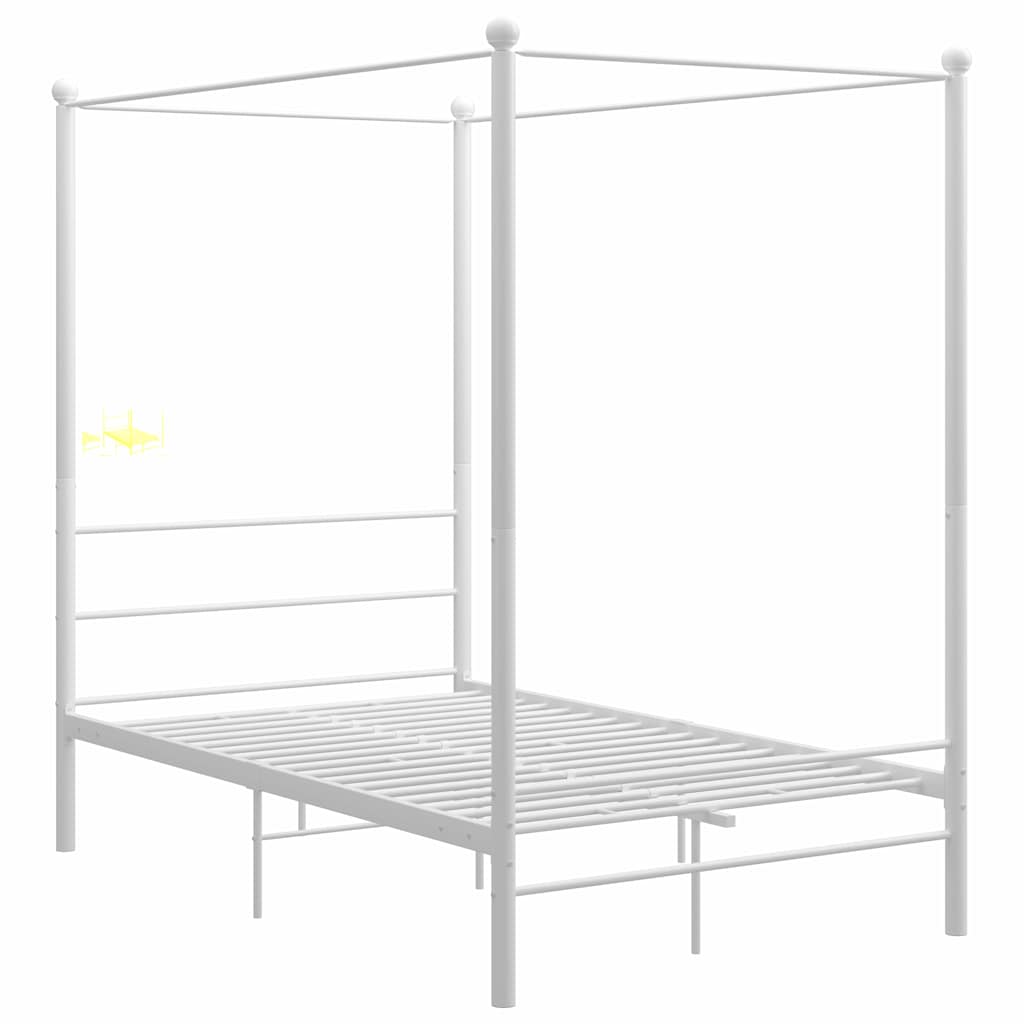 Vidaxl hemelbedframe metaal wit 120x200 cm