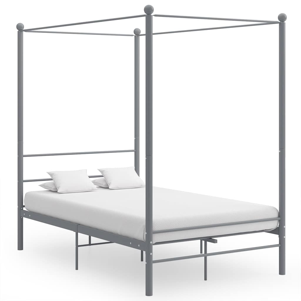Vidaxl hemelbedframe metaal grijs 120x200 cm