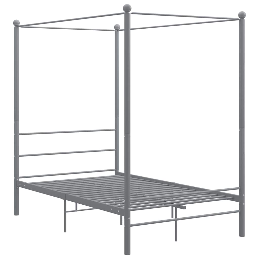 Vidaxl hemelbedframe metaal grijs 140x200 cm
