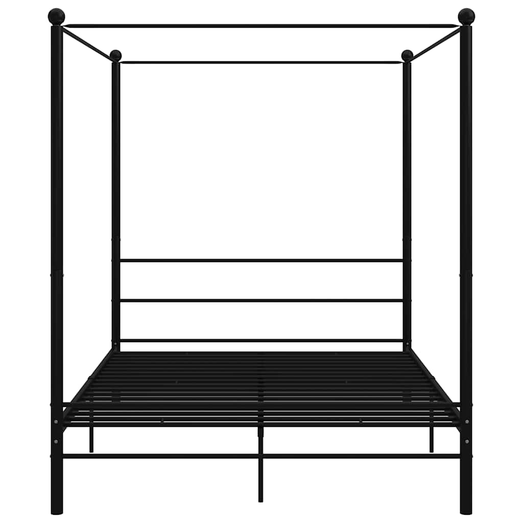 Vidaxl hemelbedframe metaal zwart 160x200 cm