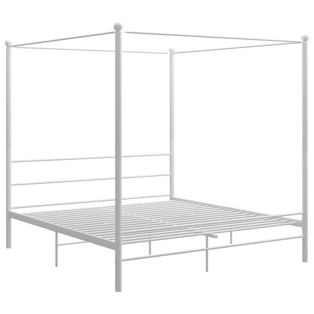 Vidaxl hemelbedframe metaal wit 180x200 cm