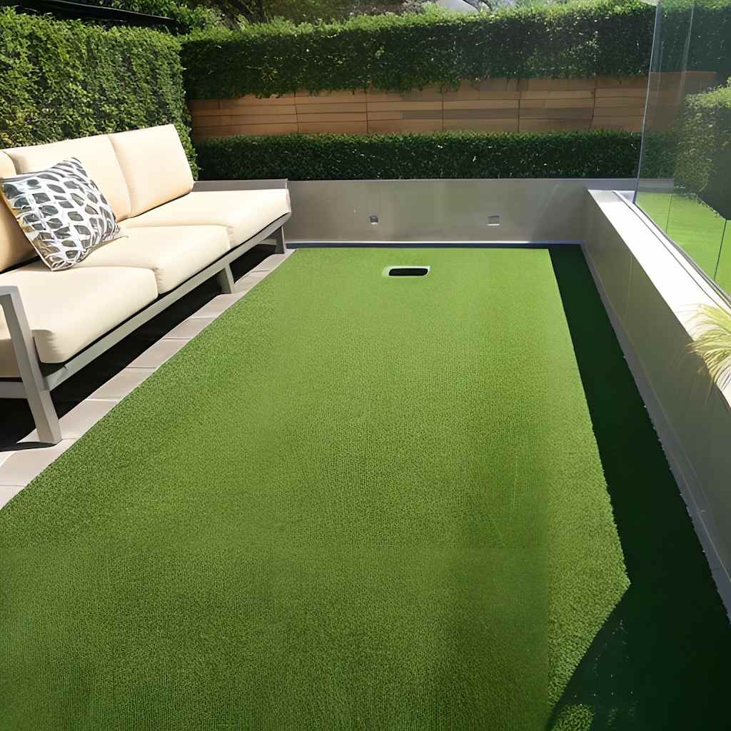 Vidaxl kunstgras 7 9 mm 0,5x5 m groen