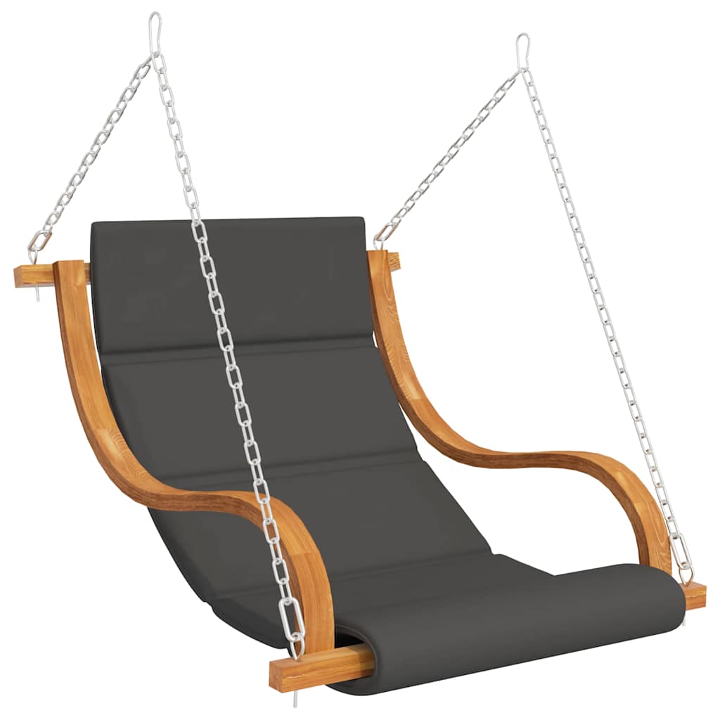 Vidaxl schommelstoel zonder schommelframe met kussen gebogen hout