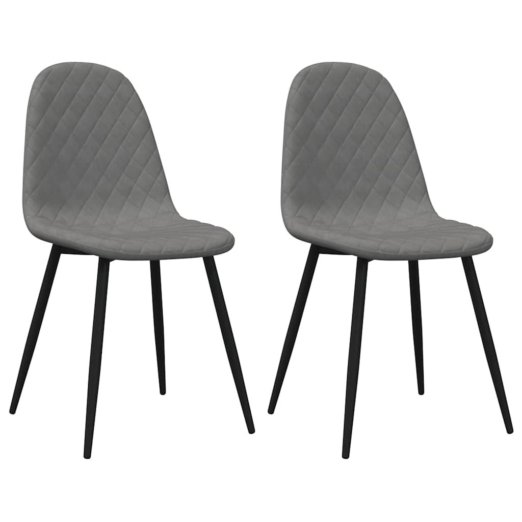 Vidaxl eetkamerstoelen 2 st fluweel lichtgrijs
