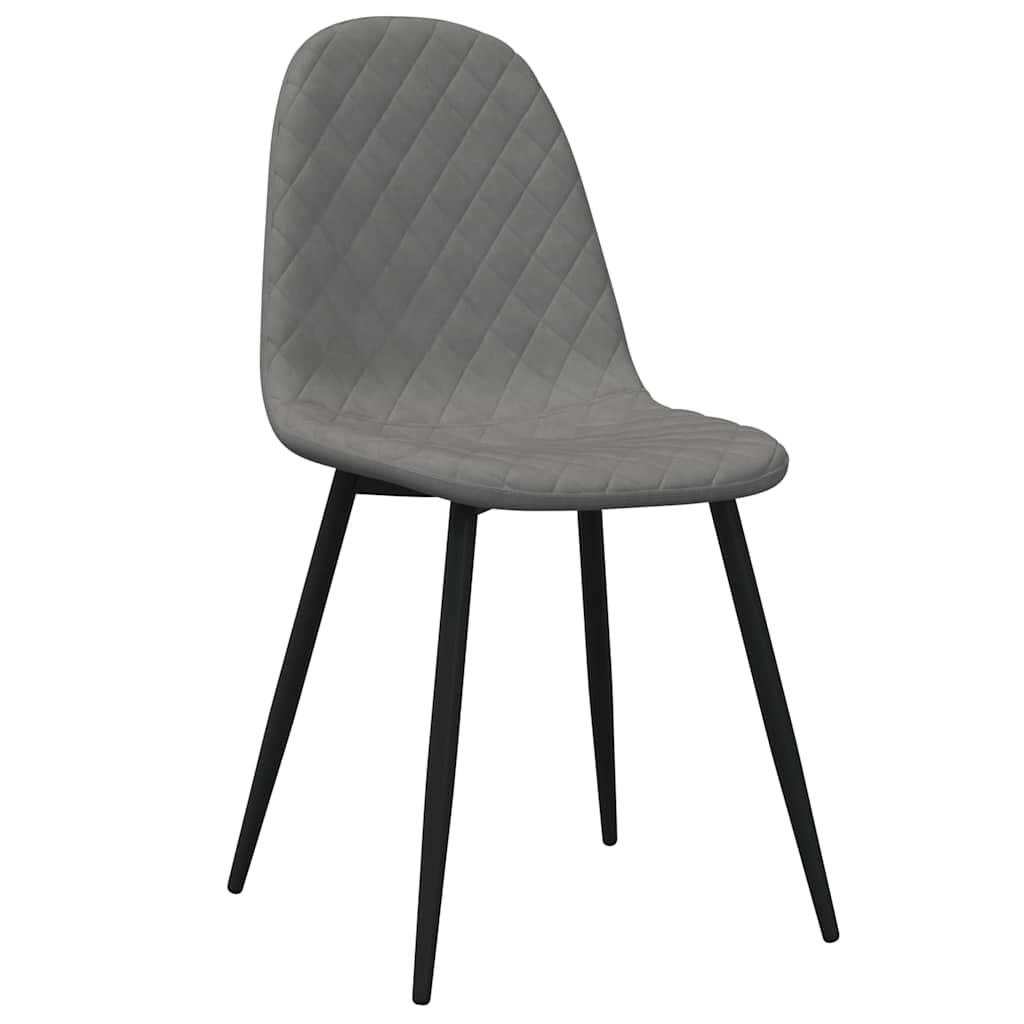 Vidaxl eetkamerstoelen 2 st fluweel lichtgrijs