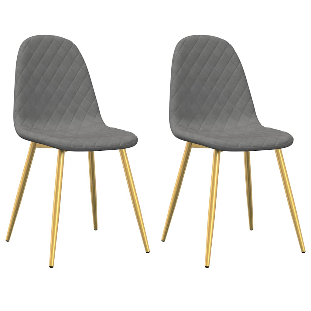 Vidaxl eetkamerstoelen 2 st fluweel lichtgrijs
