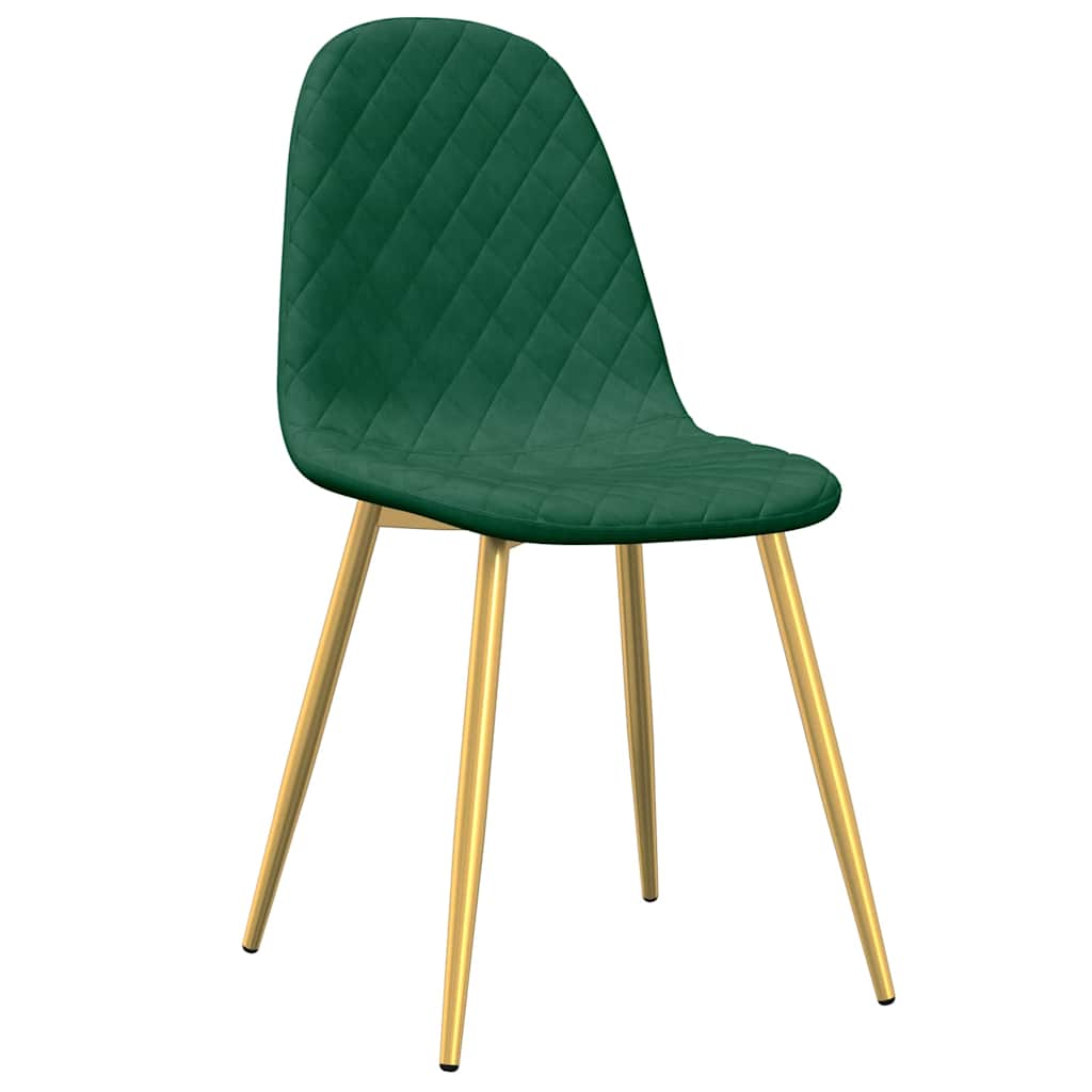 Vidaxl eetkamerstoelen 4 st fluweel donkergroen